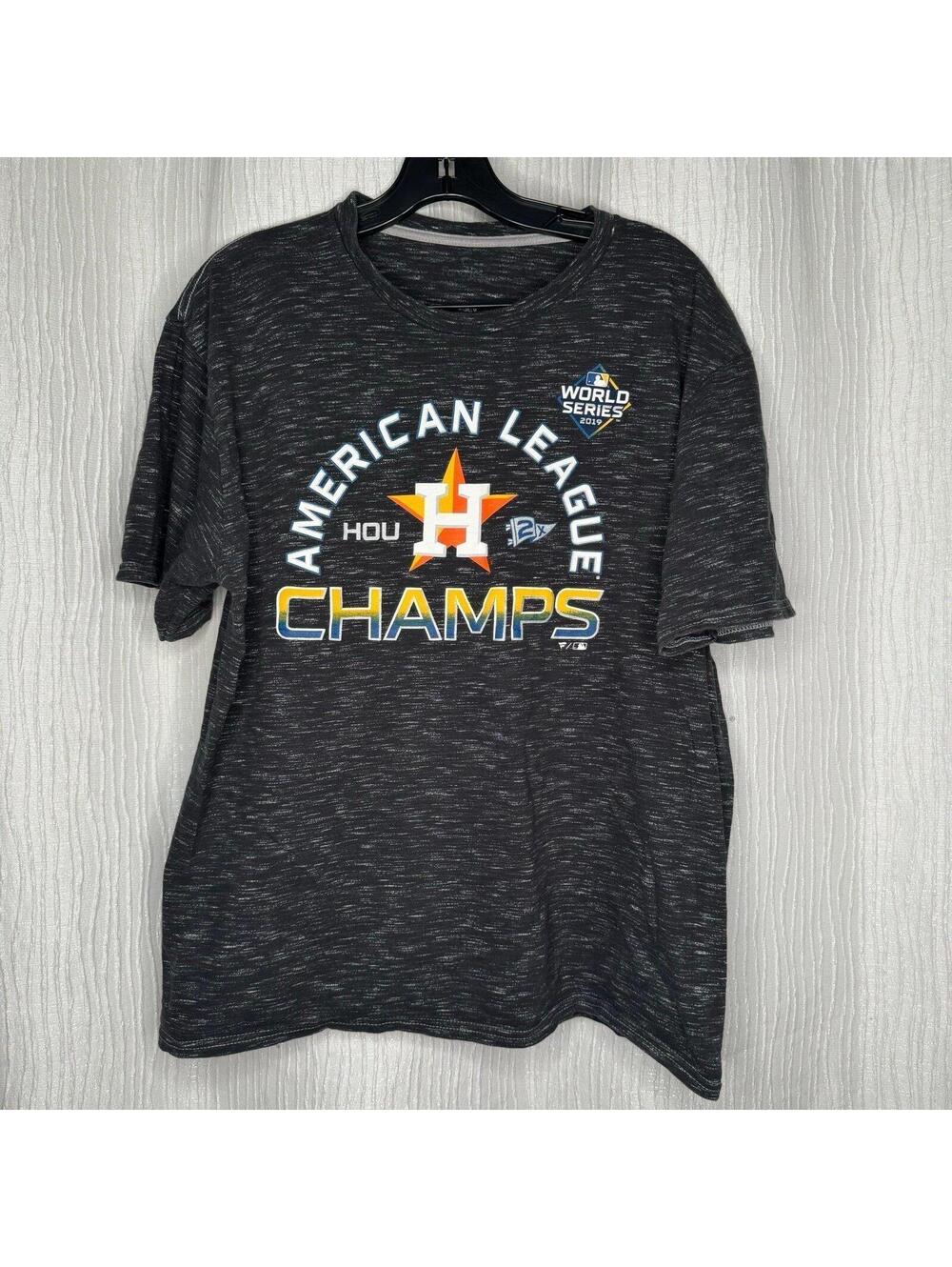 American League Mens Activewear T Shirt  Black World Series Champ NFL 5